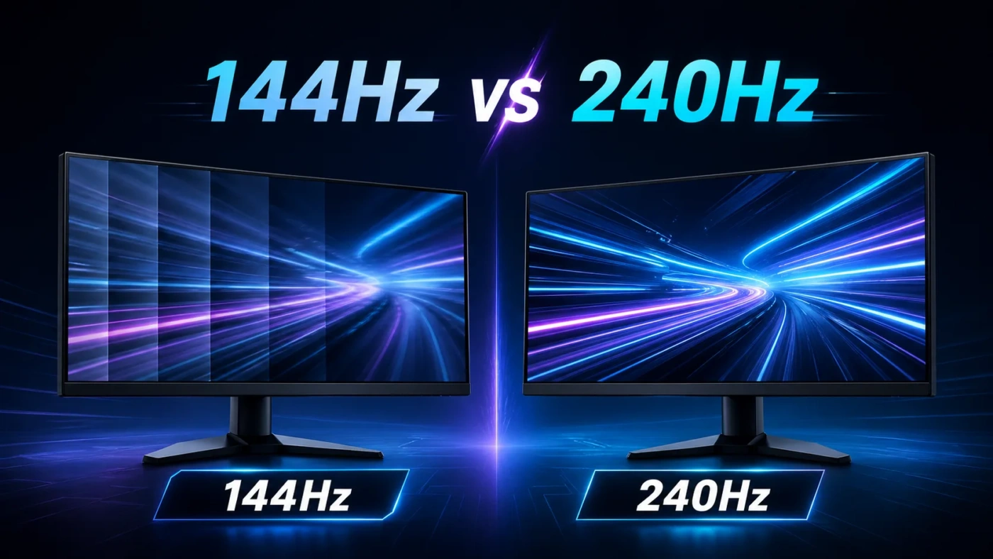 Compare 144Hz and 240Hz gaming monitors for smoother gameplay and better response times.