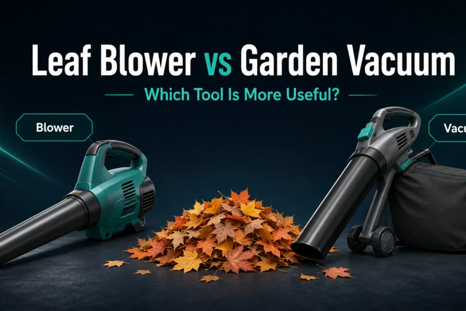 Leaf blower vs garden vacuum showdown shows which yard tool is more useful for cleanup tasks.
